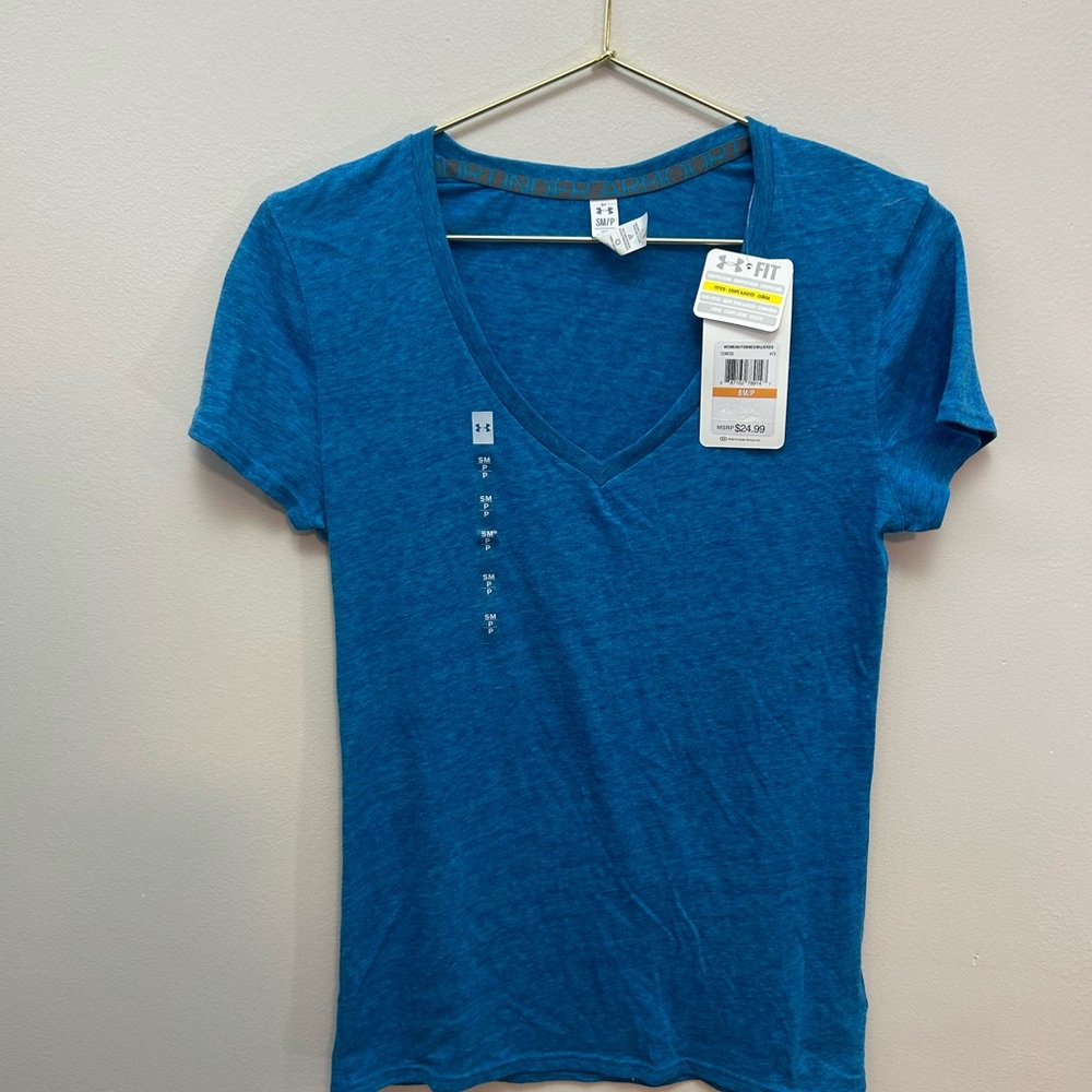 Under Armour Blue Fitted Short Sleeve T-Shirt